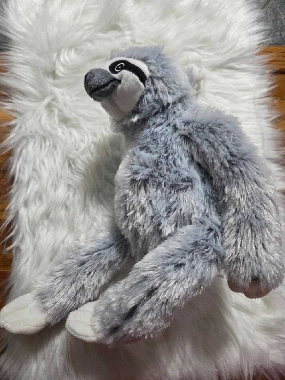 Gray Stuffed Sloth Toy